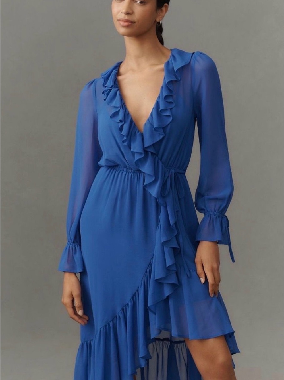 NWT Anthropologie Ruffle Midi Dress – Size Large